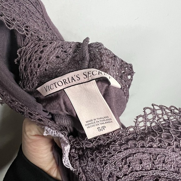 Victoria's Secret Top Women Sz Small Purple Intimates Sleep Slip Baby Doll Tank - Picture 5 of 7